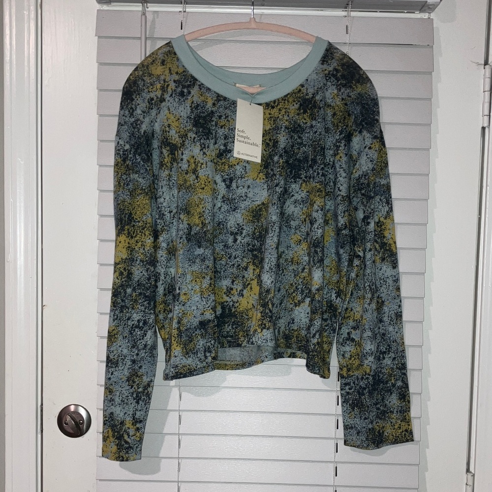 Alternative Blue and Yellow Long Sleeve Top